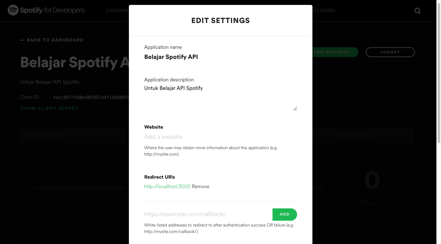 Edit Settings